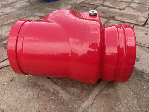 溝槽式旋啟止回閥背面